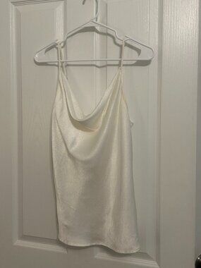 7 for all mankind white cowl neck tank